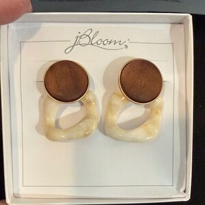 bloom Brown and Cream Earrings